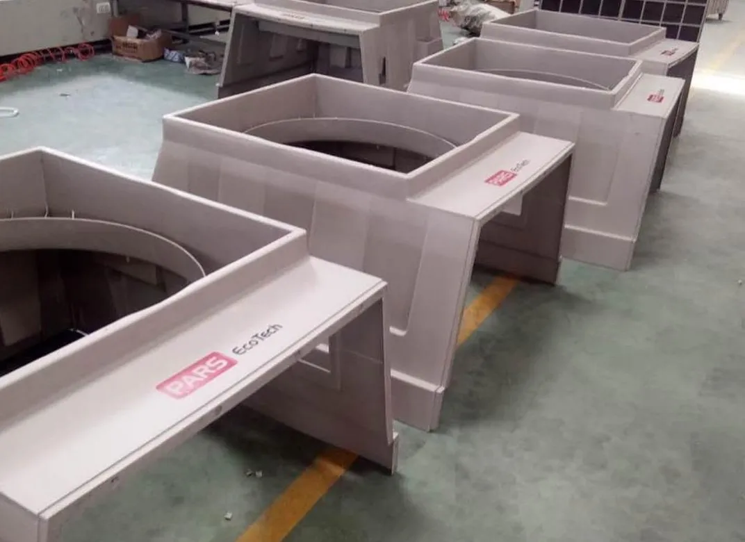 ECO-12000: carcasas de climatizadores evaporativos PARS EcoTech en la fábrica