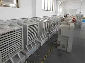 ECO-12000: filas de climatizadores evaporativos en una fábrica