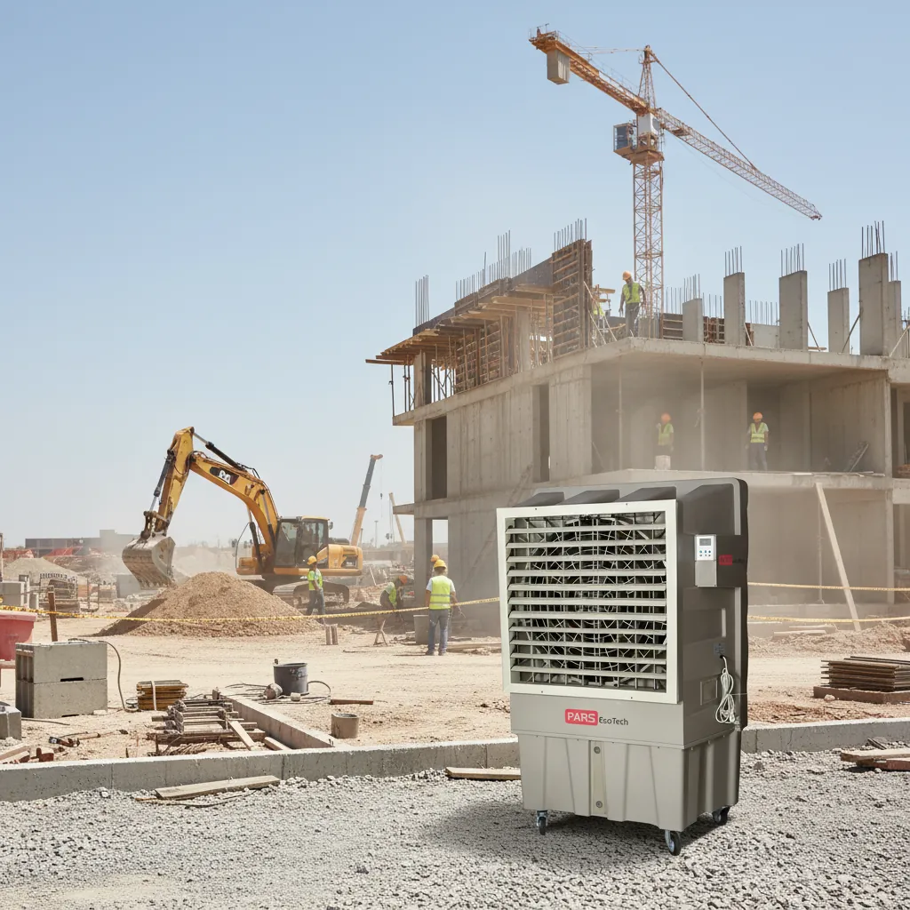 Verdunstungskühler ECO-22000 / ECO-26000 von PARS EcoTech auf einer Baustelle